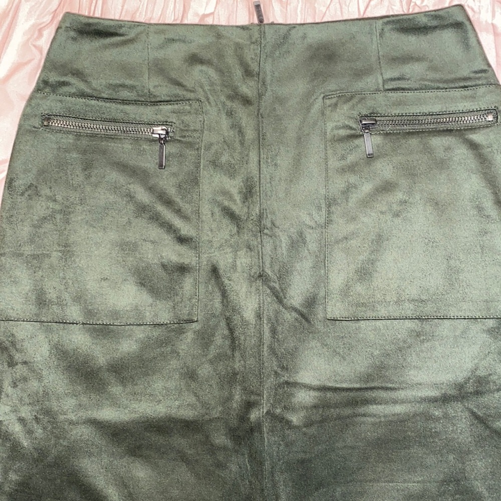 Suede Pencil Skirt